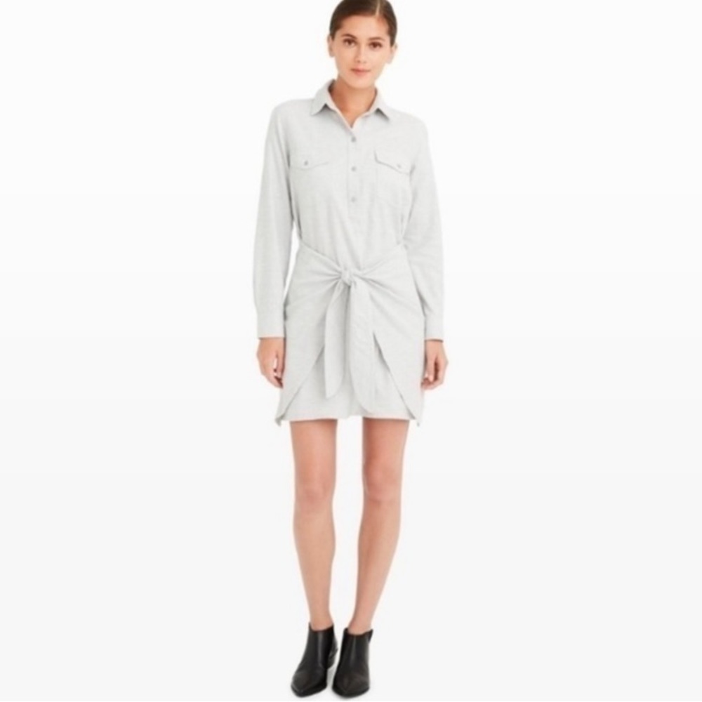 Club Monaco Soft Grey dress with wrap around skirt, Size 4